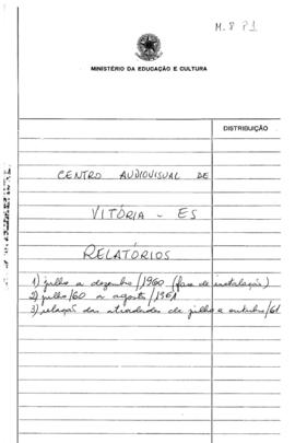 CAV-ES_m008p01 - Relatório de Atividades Centro Audiovisual, 1960 a 1961