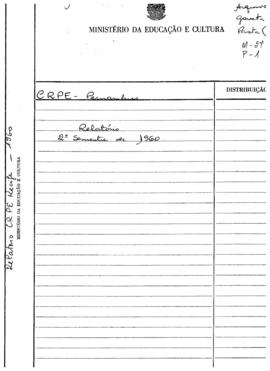 CRPE-PE_m027p01 - Relatório das Atividades do Centro Regional de Recife, 1960
