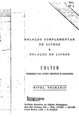 COLTED_m006p03 - Relação Complementar de Livros para Nível Primário, 1968