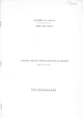 CEOSE-CROSE_m007p01 - I e II Encontro Regional sobre Planejamento da Educação (ERPLED), 1968 - 1969