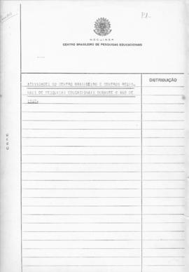 CBPE_m050p01 - Atividades do Centro Brasileiro e Centros Regionais de Pesquisas Educacionais Dura...