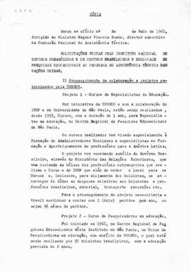 CBPE_m318p02 - Correspondências sobre o Iº Seminário para Treinamento do Pessoal em Pesquisas Edu...