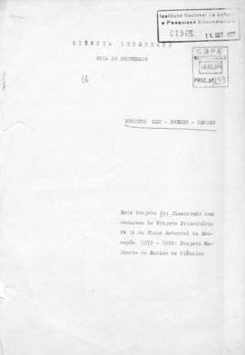 CODI-UNIPER_m0237p01 - Projeto para Alunos da 1ª série para Melhoria do Ensino, 1976