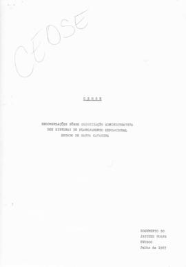 CEOSE-CROSE_m002p01 - Recomendações sobre Organização Administrativa dos Sistemas de Planejamento...