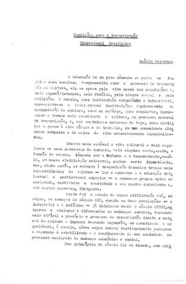 EDUCADORES_m017p01 - Artigo - Condições para Reconstrução Educacional Brasileira, Anísio Teixeira