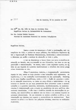 CEOSE-CROSE_m045p01 - Correspondências Enviadas pelo Diretor do INEP sobre Realização dos CROSE, ...