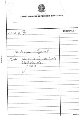 CBPE_m014p01 - Boletim Mensal sobre a vida educacional no país, 1953