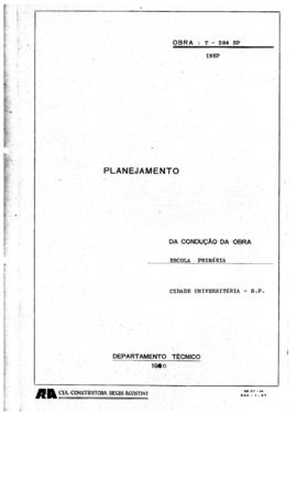 Campanhas de Construções Escolares_m018p01 - Planejamento da construção de Escola Primária da Cid...