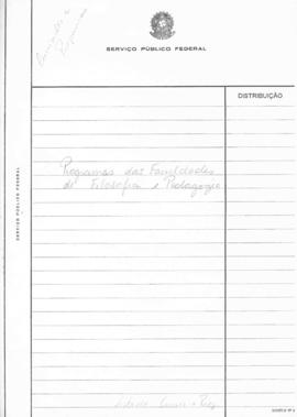 CODI-UNIPER_m0257p01 - Programa da Faculdade de Filosofia e Pedagogia e Sugestões para Elaboração...