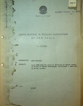 CRPE-SP_m0187p01 - Pesquisa da professora Ruth Compiani sobre o "Problema do doente mental d...