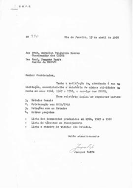 CEOSE-CROSE_m025p01 - Relatório de Atividades do Professor Jacques Torfs da UNESCO, 1966 - 1968