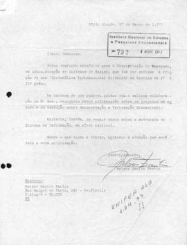 CODI-UNIPER_m1082p15 - Solicita Documentação para Dissertação de Mestrado, 1977