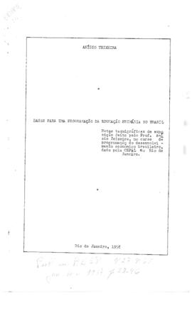 EDUCADORES_m048p01 -Artigo - Bases para Uma Programação de Educação Primária no Brasil, Anísio Te...