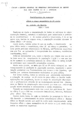 CRPE-PE_m005p04 - Justificativa da Pesquisa sobre o Aluno Secundário do 2º Ciclo na Cidade de Rec...