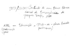 CEOSE-CROSE_m047p01 - Conteúdo de um Plano Educacional de Emergência, 1967