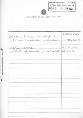 CODI-UNIPER_m1082p03 - Correspondências Encaminhando Relações de Publicações Disponíveis, 1977