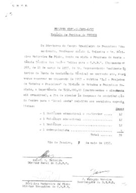 CBPE_m076p30  -  Orçamento de Projeto CBPE - Estágio de Peritos da Unesco, 1957