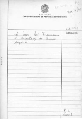 CODI-UNIPER_m0393p03 – Documentação sobre a Nova Lei Francesa de Orientação do Ensino Superior, 1968