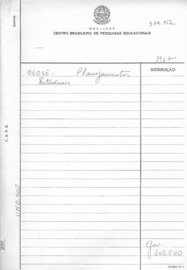 CEOSE-CROSE_m022p01 - Documentos Diversos sobre CEOSE e Relatórios dos Professores Jacques Torfs ...