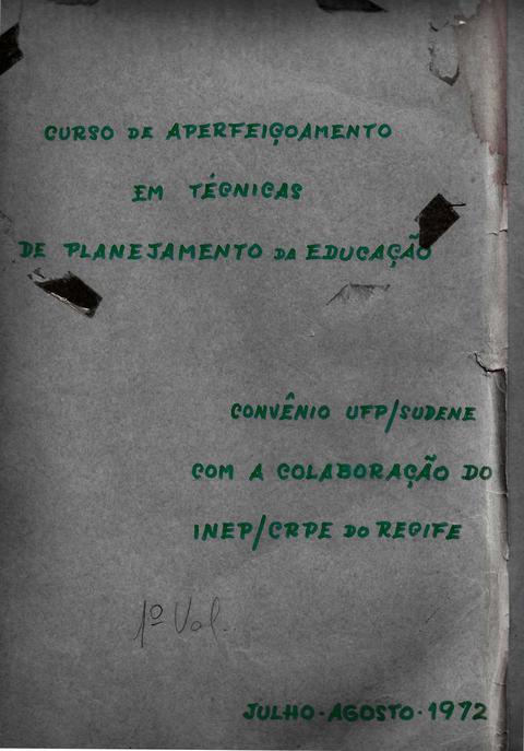 CRPE-PE_m051p02 - Relatório de Curso de Aperfeiçoamento em Técnicas de Planejamento da Educação, ...