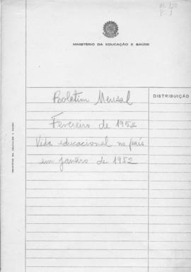 CBPE_m120p01 - Boletim Mensal de Fevereiro, 1952