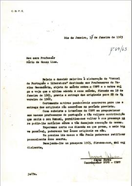 CALDEME_m008p01 - Elaboração do Manual de Português e Literatura, 1953