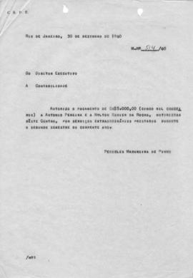 CBPE_m311p04 - Correspondências sobre Pagamentos de Serviços, 1960