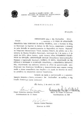 CRPE-SP_m0126p01 - Certificados de Conclusão do II Curso de Atualização Pedagógica para Diretores...