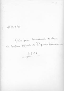 CBPE_m050p02 - Roteiro para Levantamento de Dados dos Centros Regionais de Pesquisas Educacionais...