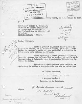 CODI-UNIPER_m0695p01 - Correspondências Relacionadas à Exposição Internacional do Livro para Cria...